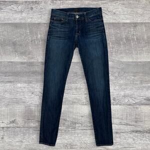 Hudson x Georgia May Jagger Skinny Jean Womens 27 (29X29.5) Low Rise Dark Denim